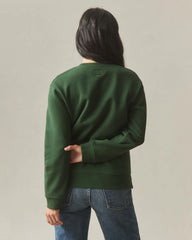 Women's Midweight Crewneck - Green Moss