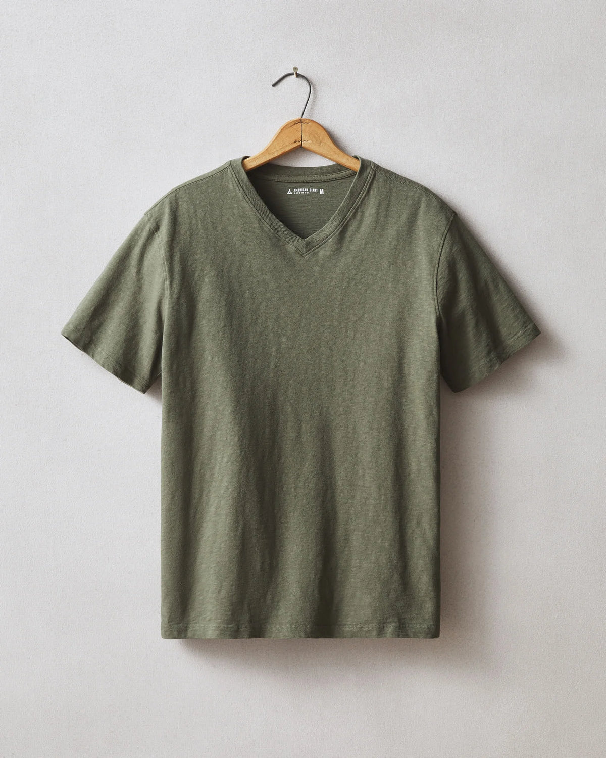 Men's Premium Slub V-Neck Tee - Olive Night