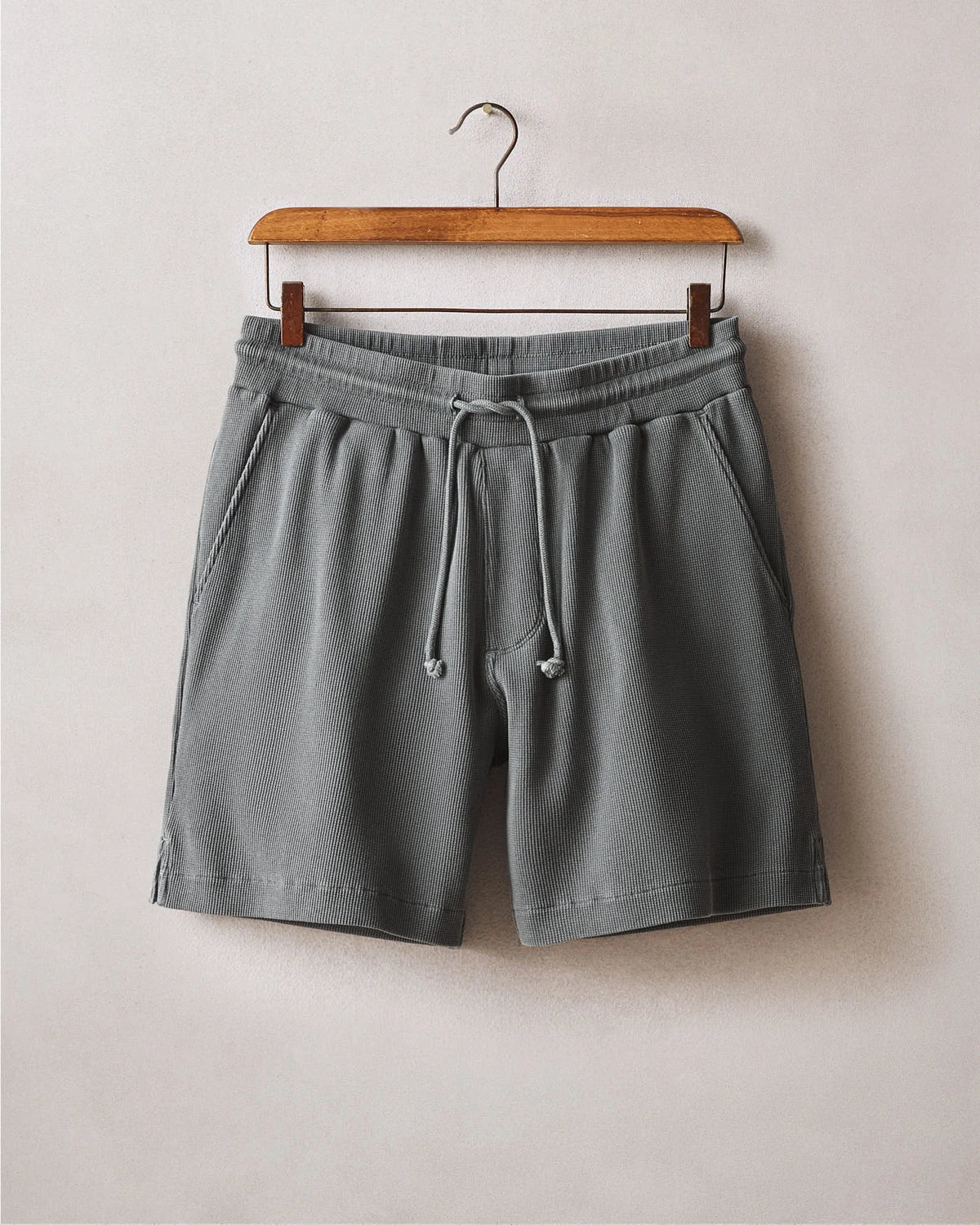 Men's Thermal Shorts - Grey Pinstripe