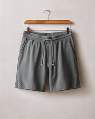 Men's Thermal Shorts - Grey Pinstripe