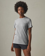 Women's Premium Slub Crew Tee - Cement