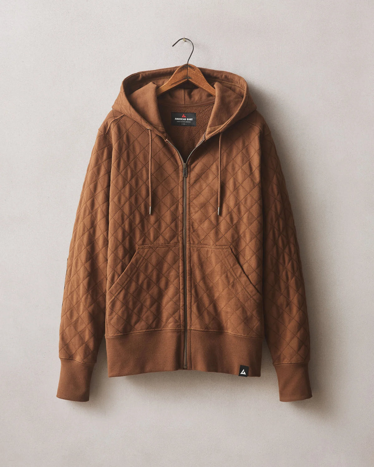 Men's Diamond Stitch Classic Full Zip - Mahogany