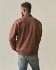 Men's Fleece Bomber Jacket - Cocoa