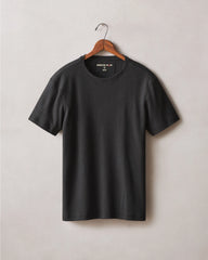 Men's Brushed Crew Tee - Black Solid