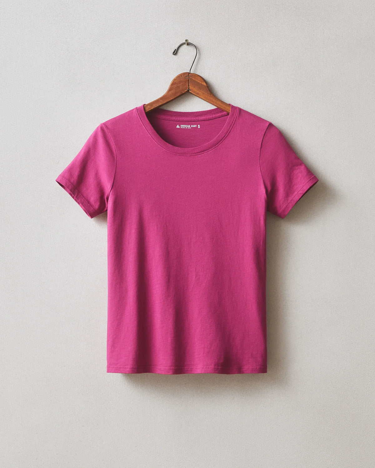 Women's Classic Cotton Crew Tee - Raspberry