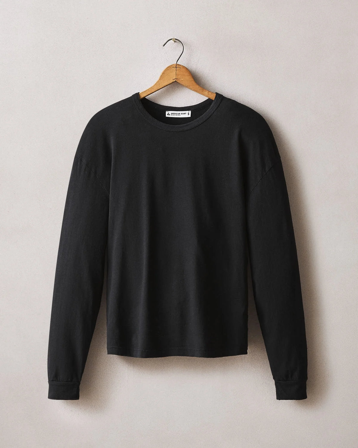 Women's Hemp Long Sleeve Crew Tee - Black