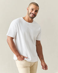Men's Pointelle Crew Tee - White