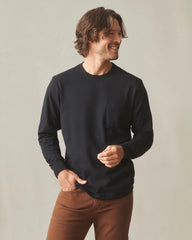 Men's Long Sleeve Pocket Tee  - Black