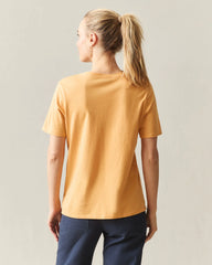 Women's Classic Cotton V-Neck Tee - Golden Apricot