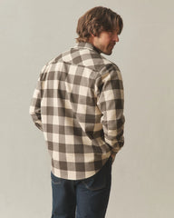 Unisex Redwood Fleece Overshirt - White Pepper Plaid