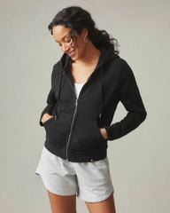 Women's Relaxed Classic Full Zip - Black