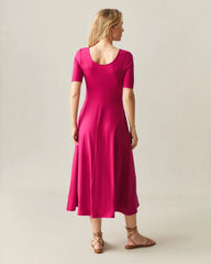 Women's Short Sleeve Flex Dress - Cherries Jubilee