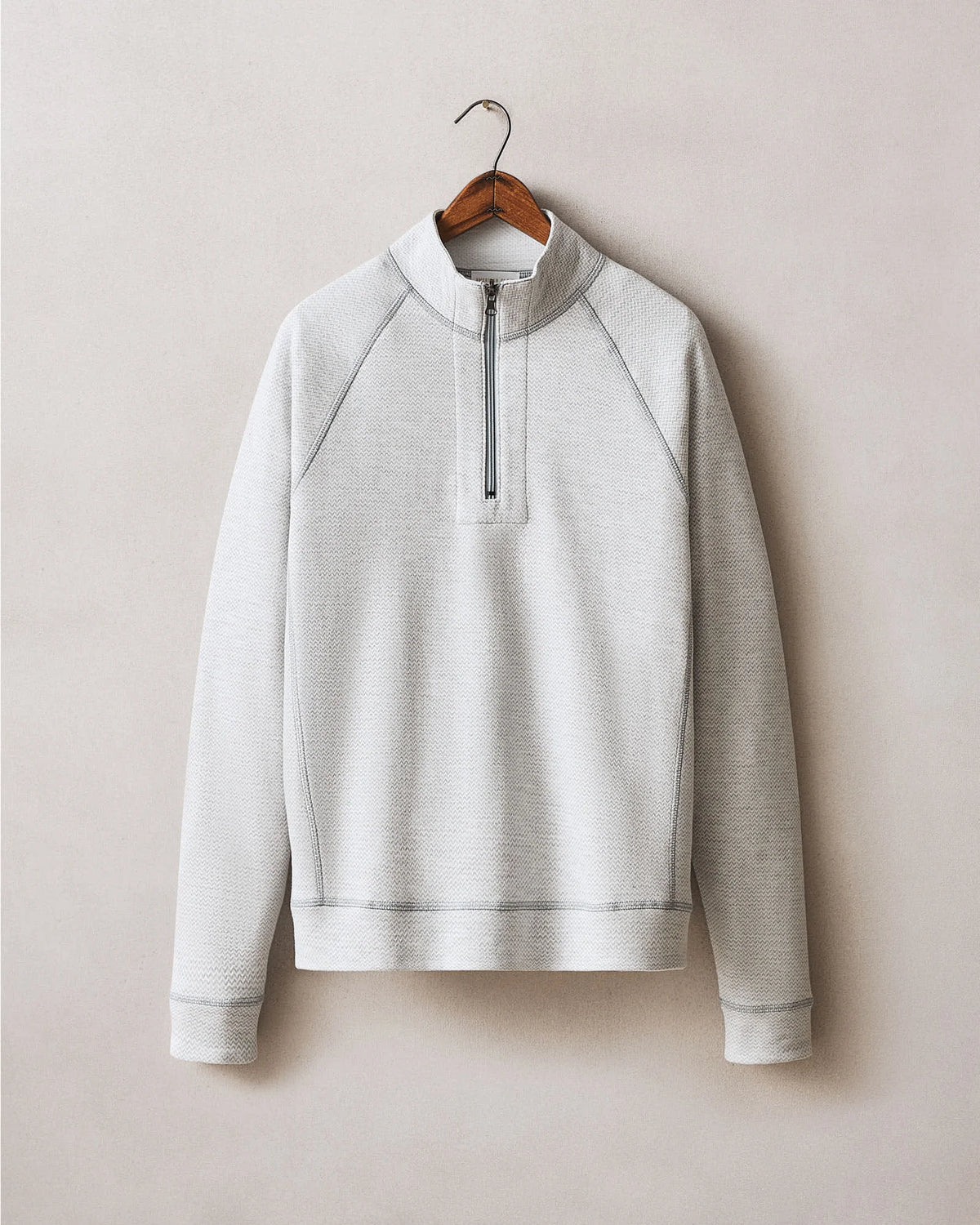Men's Reversible Half Zip - Natural Grey