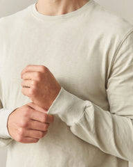 Men's Premium Slub Crew Tee Long Sleeve - Birch