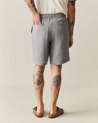 Men's Linen Shorts - Steel Grey