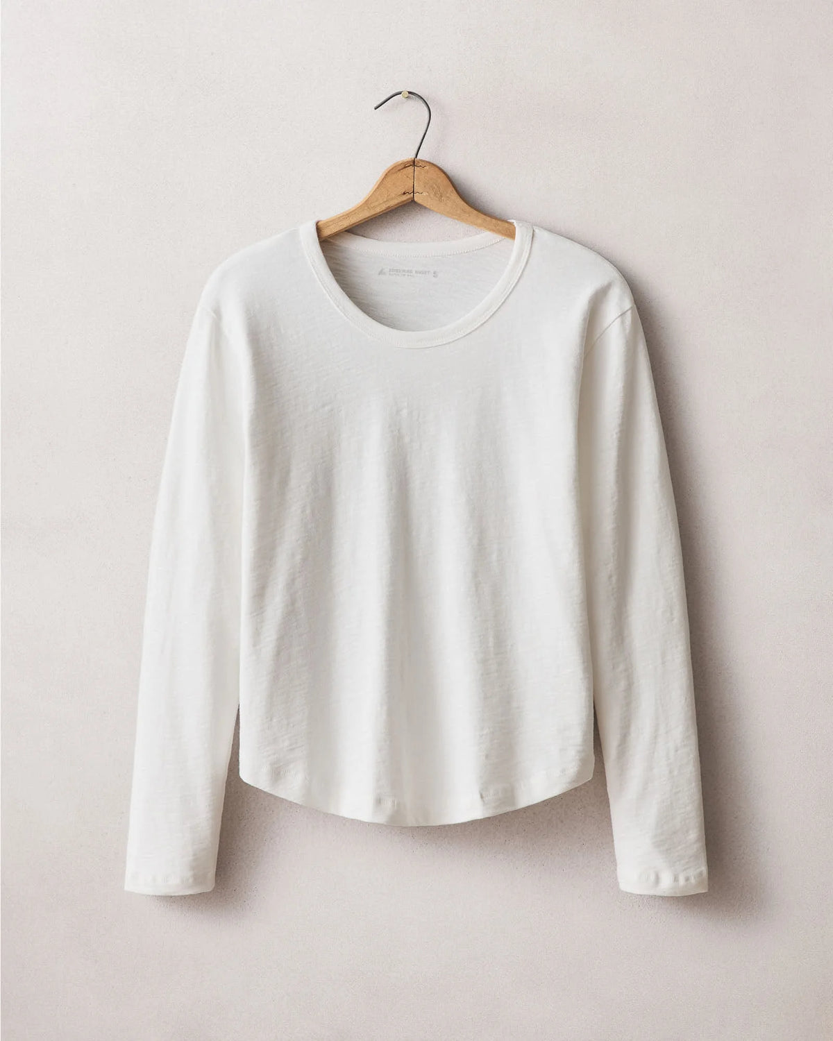 Women's Premium Slub Curved Hem Long Sleeve - Sugar Swizzle