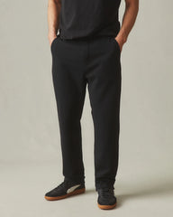 Men's French Terry Straight Pant - Black
