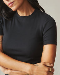 Women's Luxe Rib Crew Tee - Meteorite