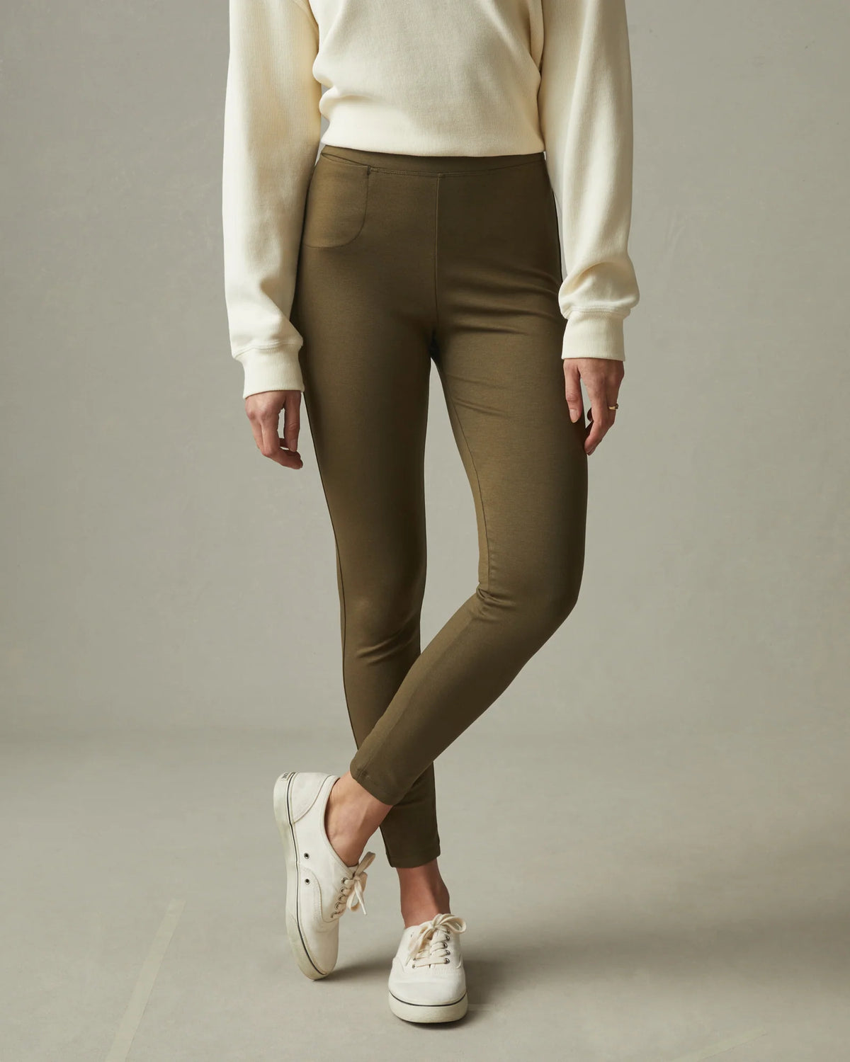 Ponte Slim Pant High Rise - Beech