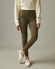 Ponte Slim Pant High Rise - Beech