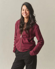 Women's Relaxed Classic Full Zip - Pomegranate