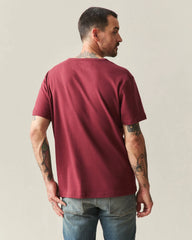 Men's Brushed Henley - Syrah Heather