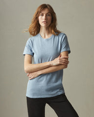 Women's Premium Slub Crew Tee - Light Skies