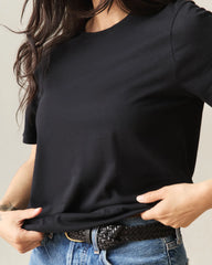 Women's Classic Cotton Crew Tee - Black
