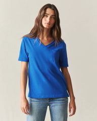 Women's Premium Slub Pocket Tee - Turkish Sea