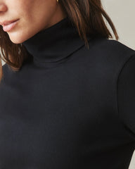 Women's Luxe Rib Turtleneck - Black