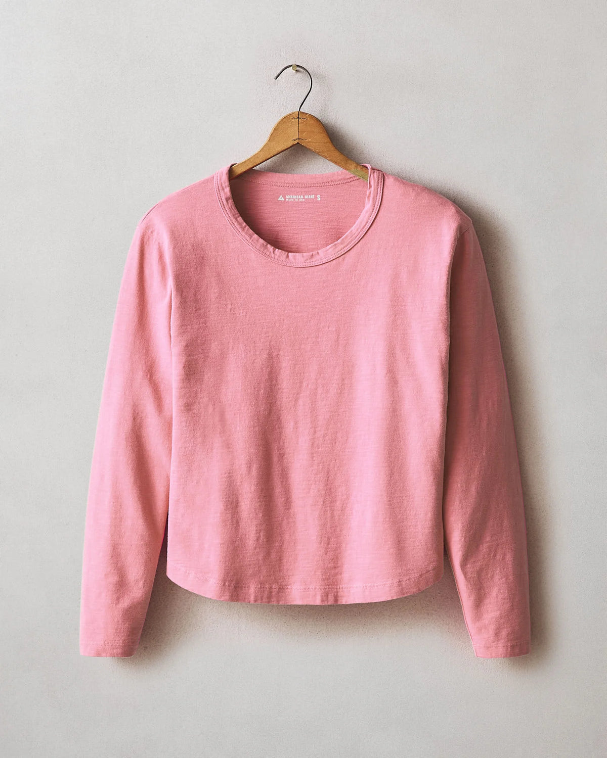 Women's Premium Slub Curved Hem Tee - Rose